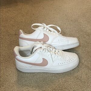 Nike Women's White and Pink Sneakers